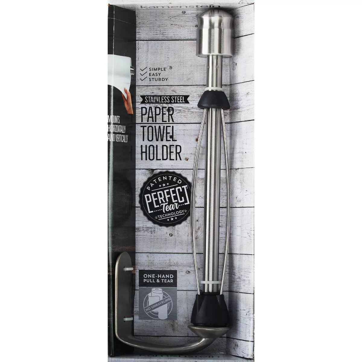 Kamenstein 14 In. Perfect Tear Horizontal Die Cast Aluminum Paper Towel Holder - photo 2
