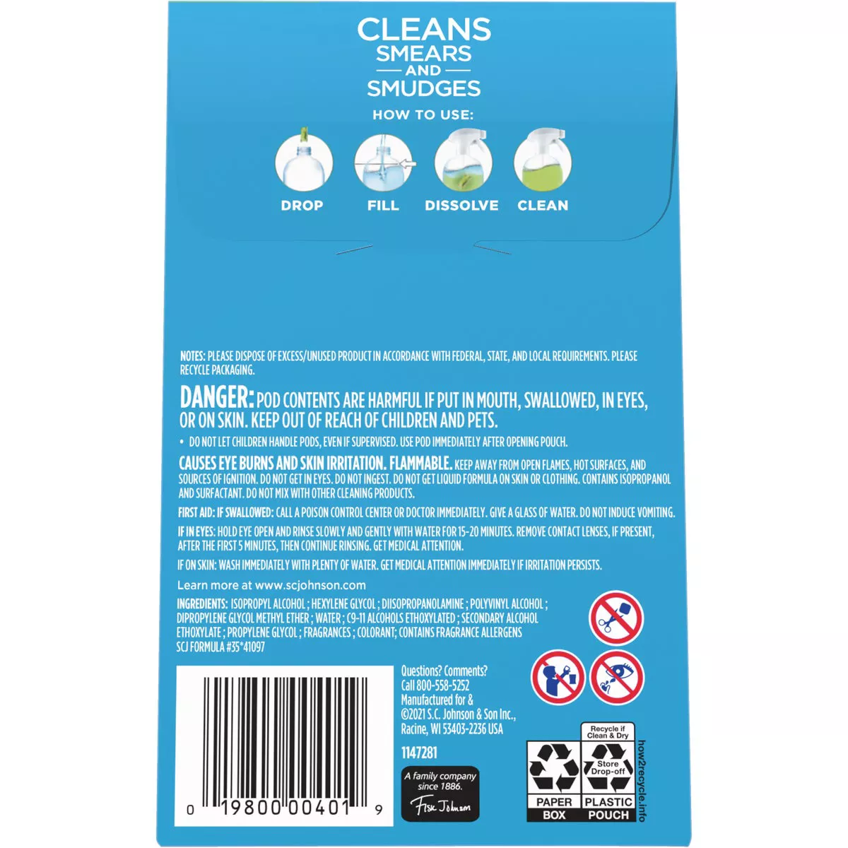 Windex Multi-Surface Dissolve Concentrated Pod Refills (2-Pack) - photo 2