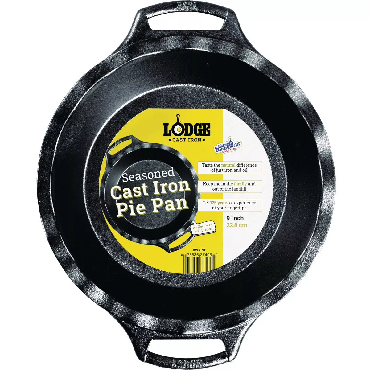 Lodge 9 In. Seasoned Cast Iron Pie Pan with Dual Handles - photo 2