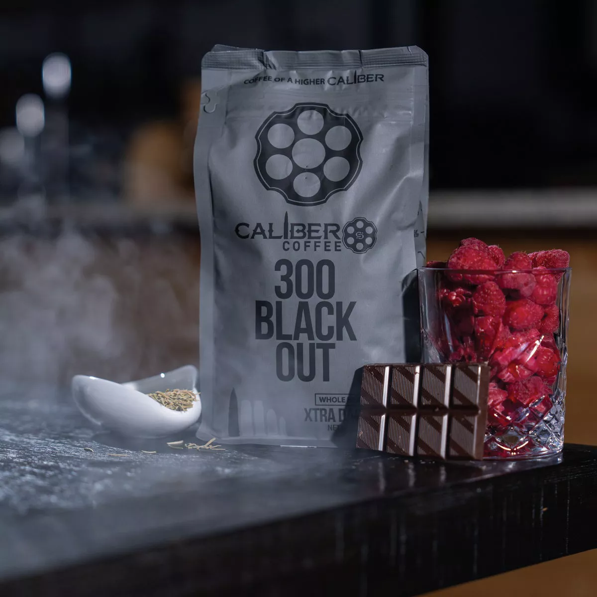 Caliber Coffee 300 Black Out Ground Extra Dark Roast, 12 Oz. Bag - photo 2