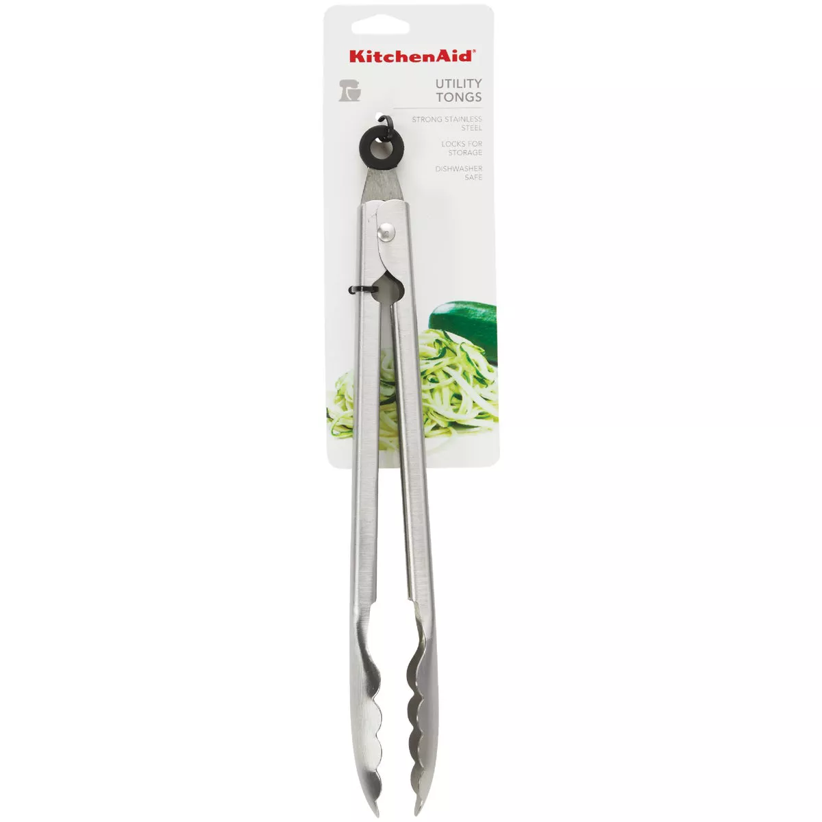 KitchenAid 13 In. Gourmet Stainless Steel Utility Locking Tongs - photo 2