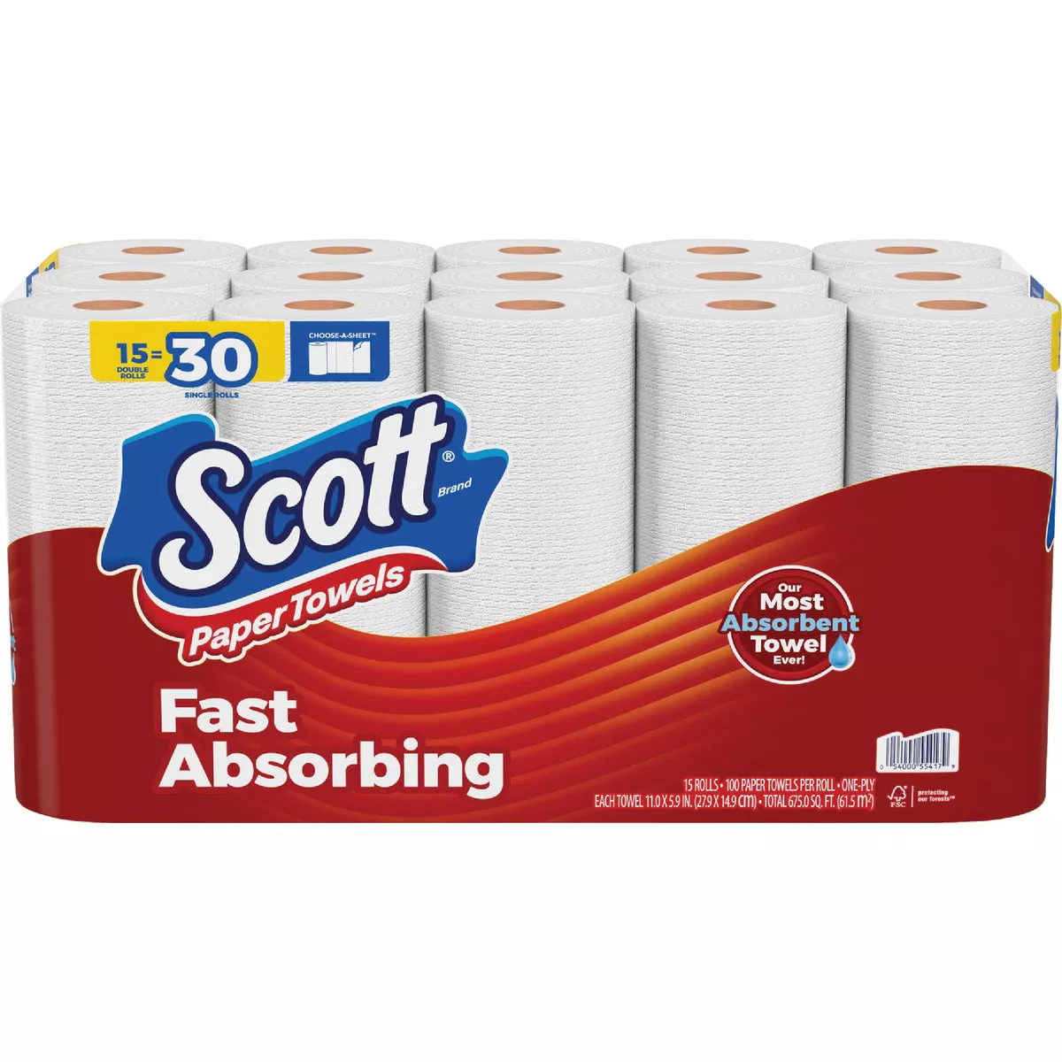 Scott Choose-A-Sheet Paper Towels (15 Double Rolls)