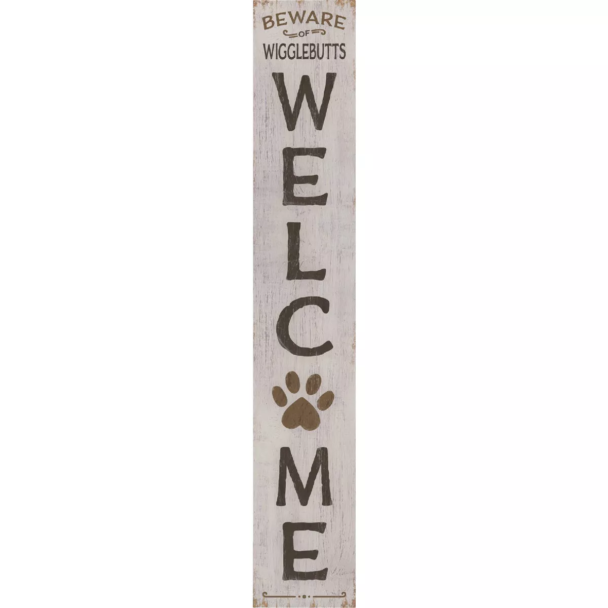 My Word! Welcome Beware Wigglebutts 8 In. x 46.5 In. Porch Board