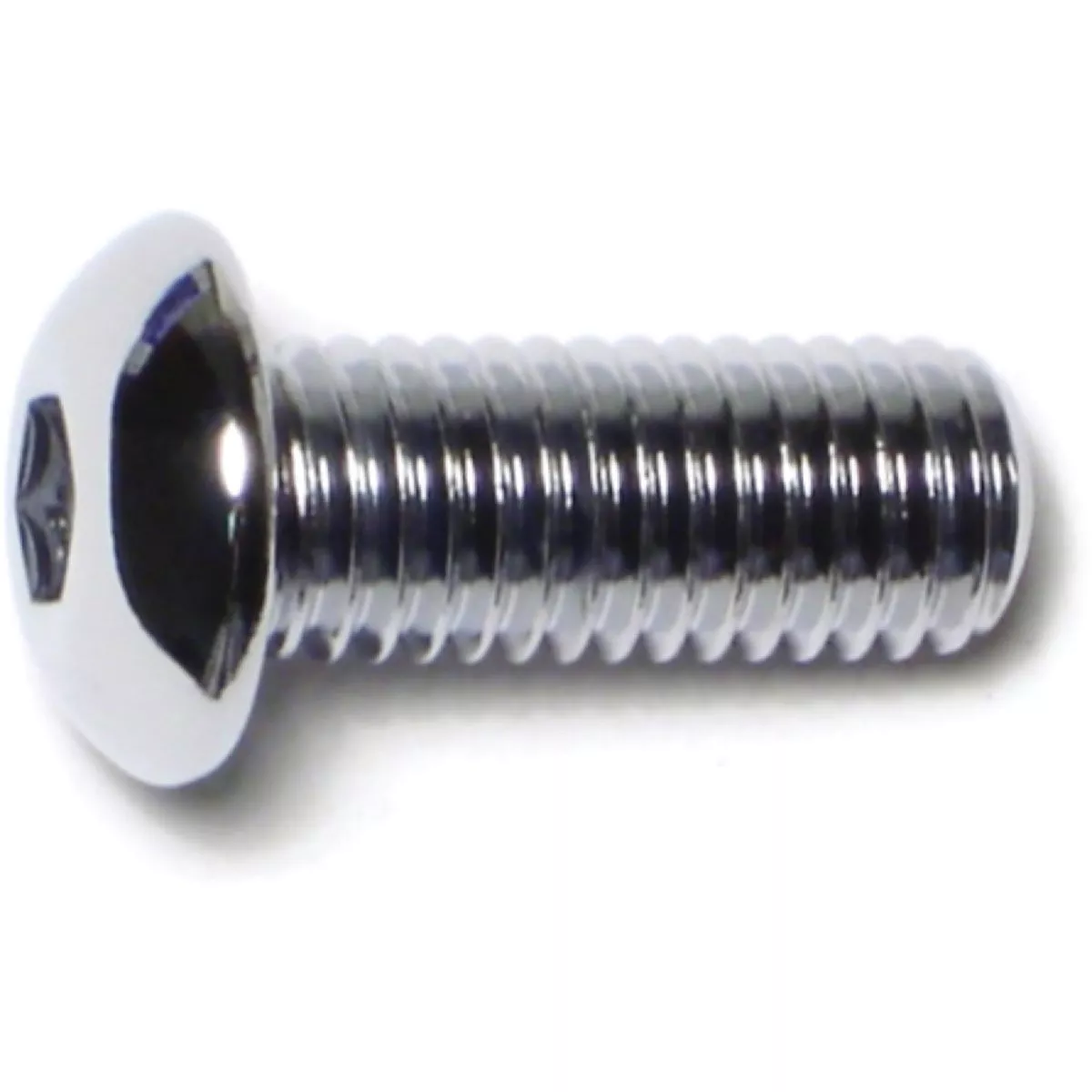 Midwest Fastener 10mm-1.5 x 25mm Chrome Plated Class 10.9 Steel Coarse Thread Button Head Hex Socket Cap Screws (10 Ct.)