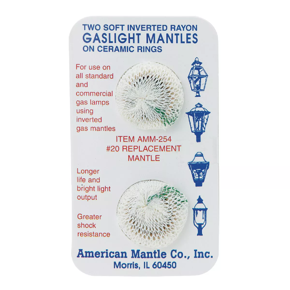 American Mantle Soft Inverted Gas Light Mantle (2 Count)