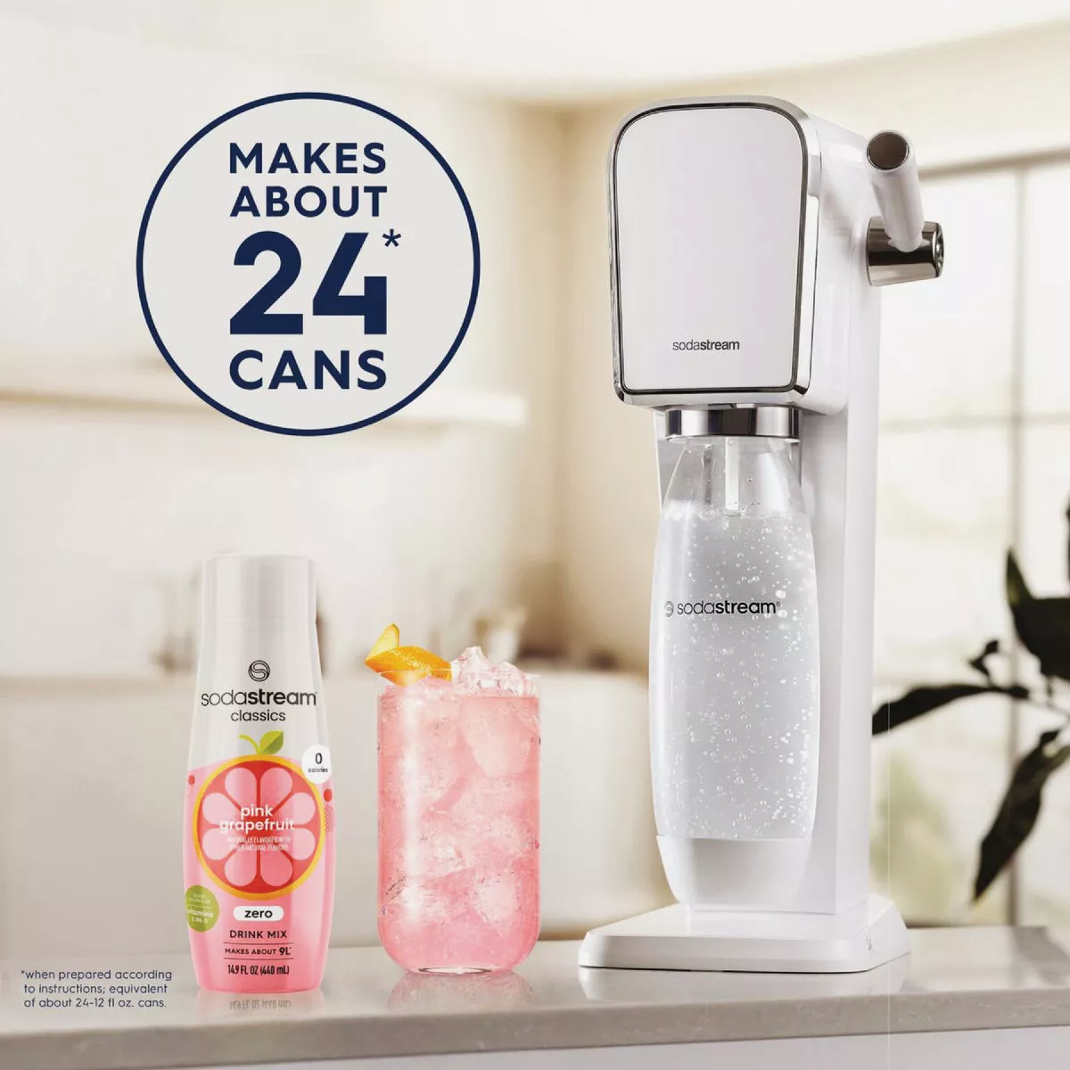 SodaStream 14.9 Oz. Pink Grapefruit Zeros Waters Sparkling Beverage Mix - photo 2