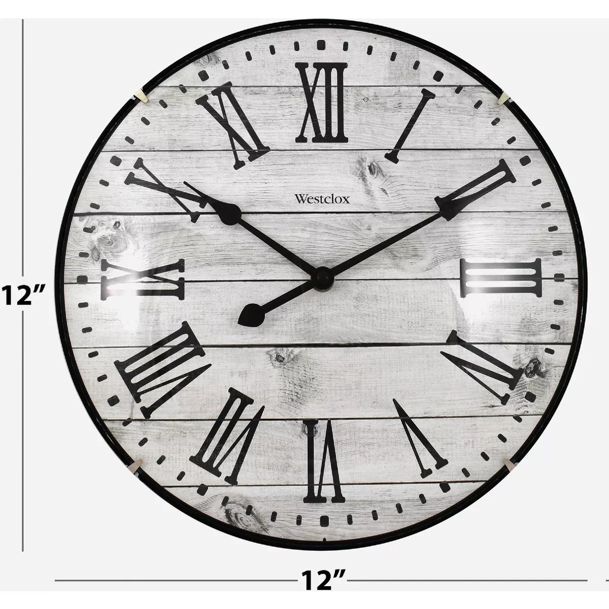 Westclox 12 In. Domed Glass Wall Clock With Barnwood Dial - photo 4
