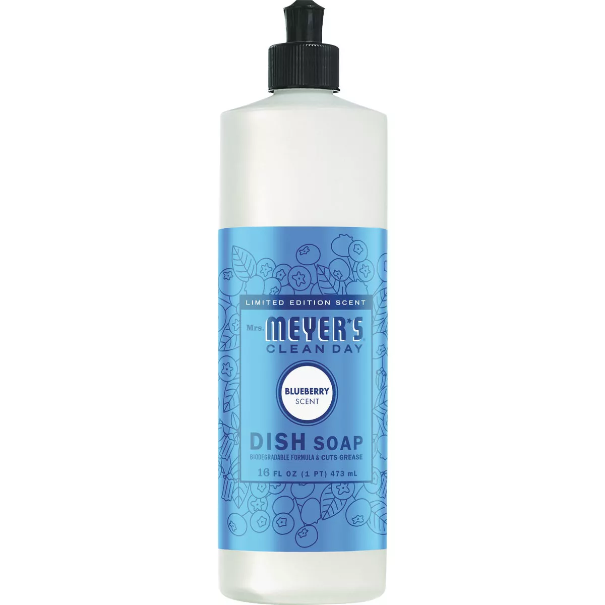 Mrs. Meyer's Clean Day 16 Oz. Blueberry Liquid Dish Soap