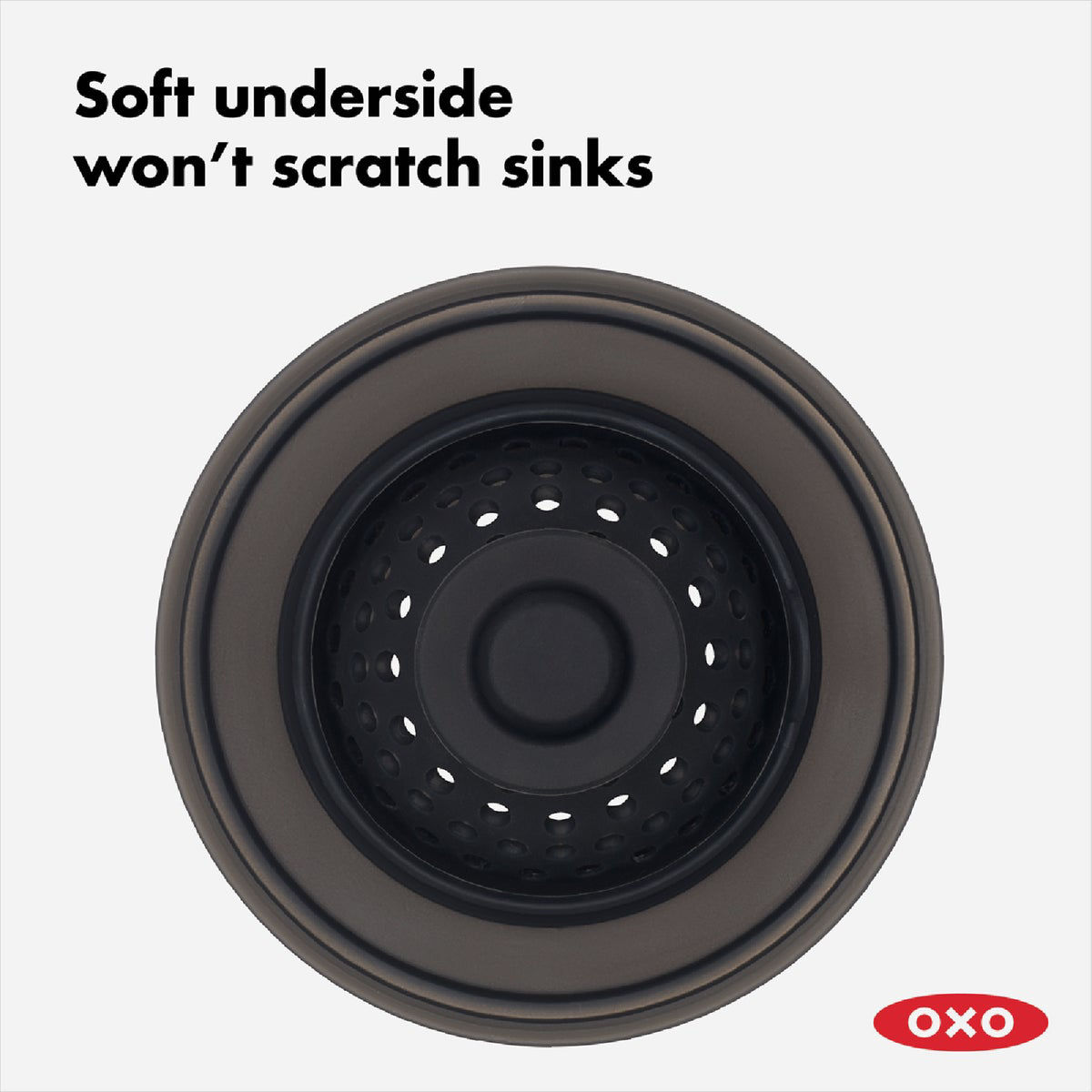 OXO Good Grips Silicone Sink Strainer, Black 