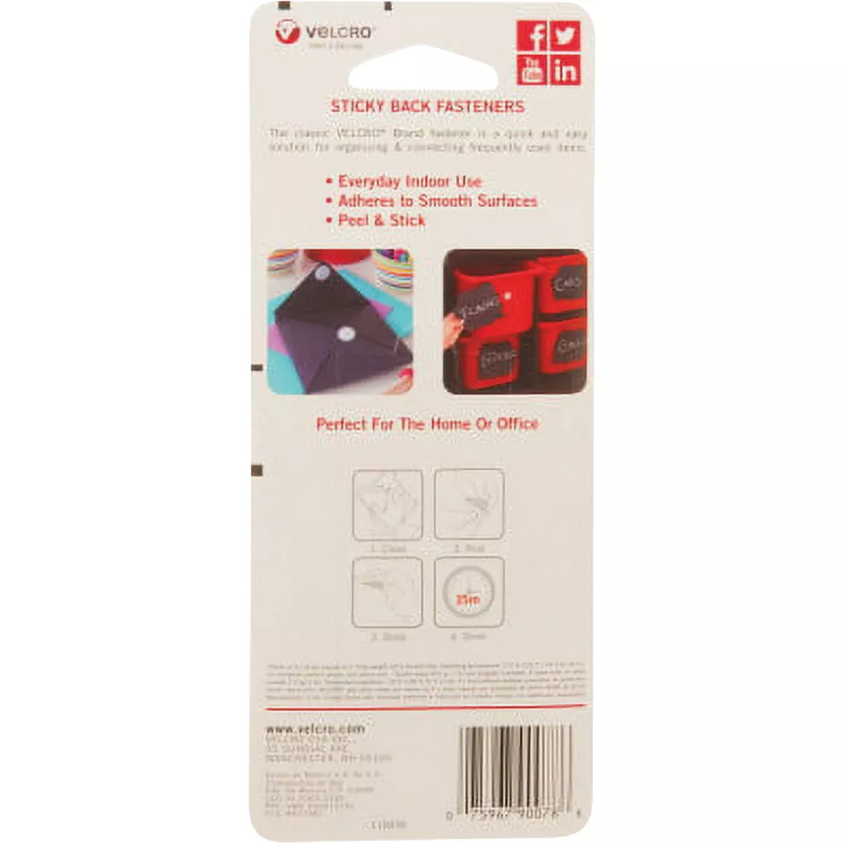 VELCRO Brand 3/4 In. x 18 In. Black Sticky Back Reclosable Hook & Loop Roll - photo 2