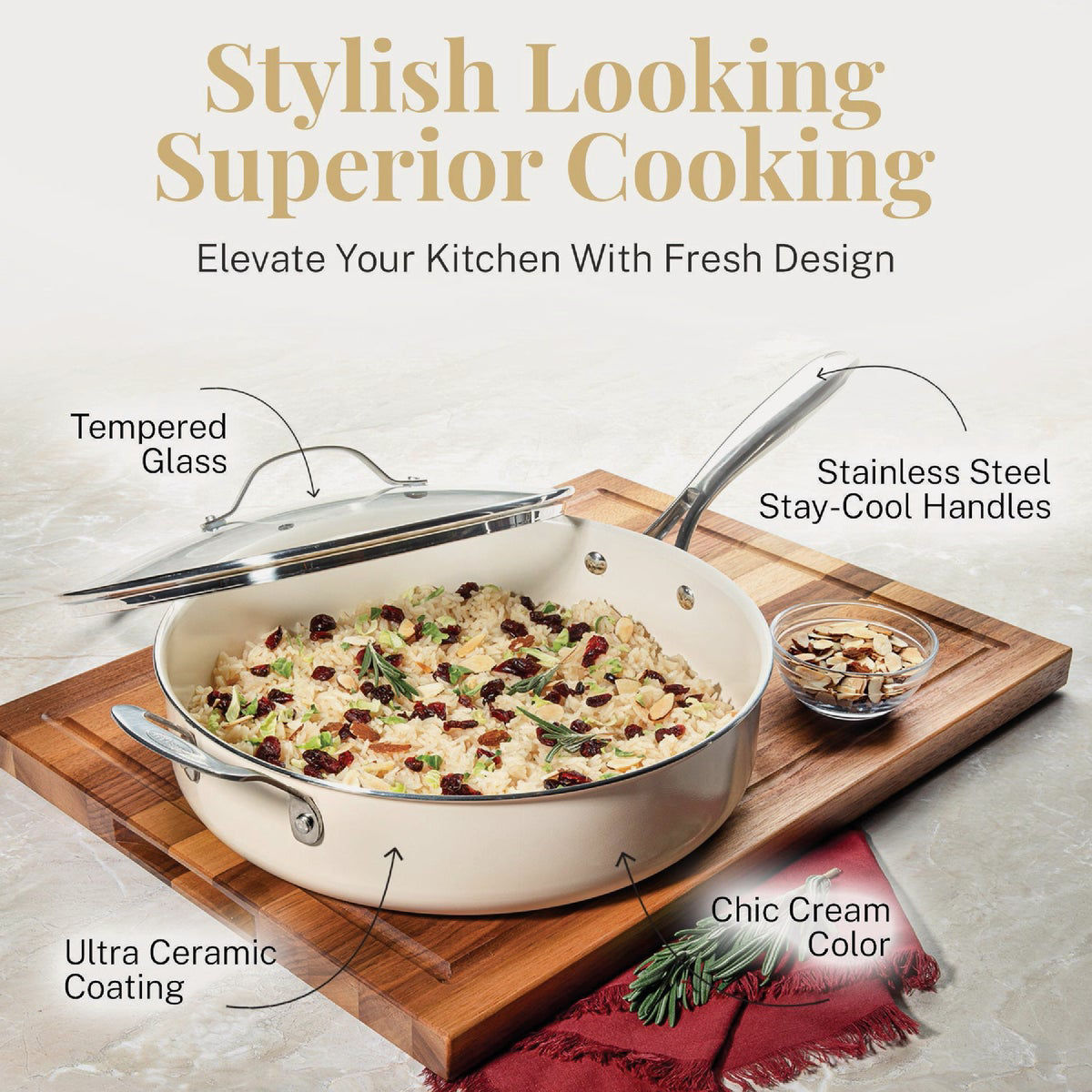 Gotham Steel Natural Collection Cookware/Bakeware Set (20