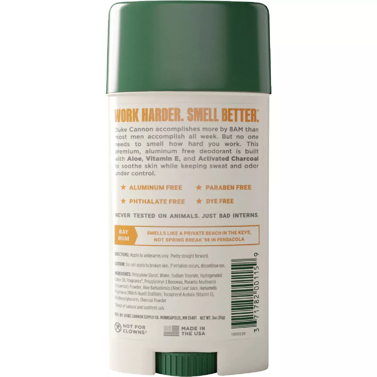 Duke Cannon 3 Oz. Bay Rum Natural Deodorant - photo 2