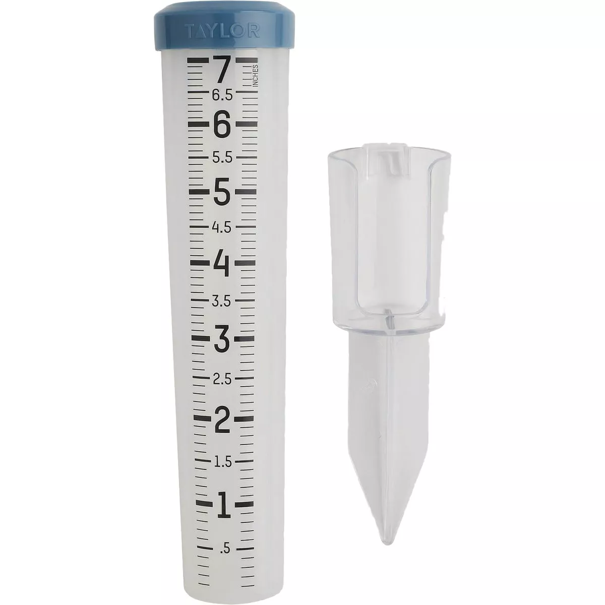 Taylor 7 In. Capacity Shatterproof Silicone Rain Gauge with Ground Stake