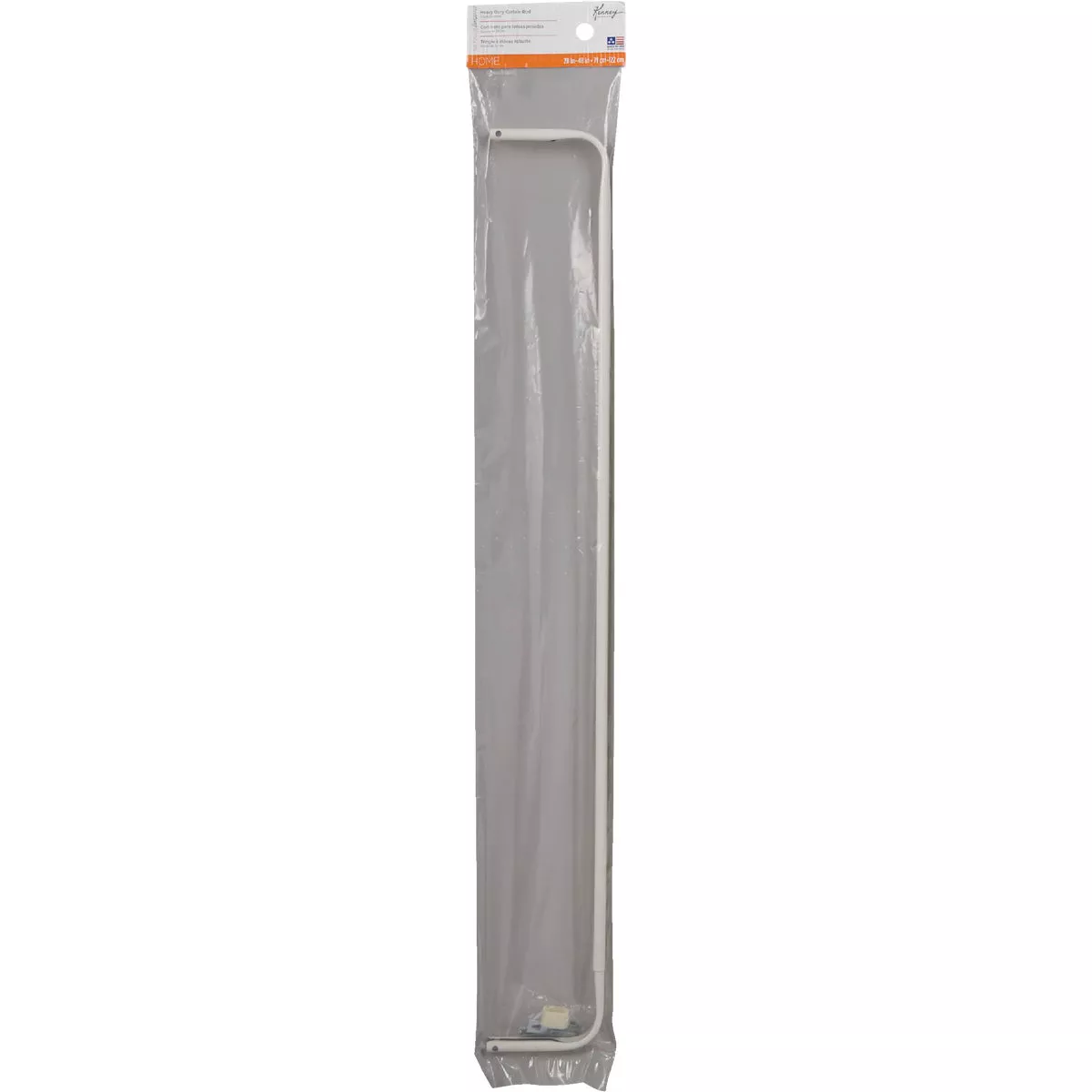 Kenney 28 In. To 48 In. 1 In. Single White Curtain Rod - photo 2