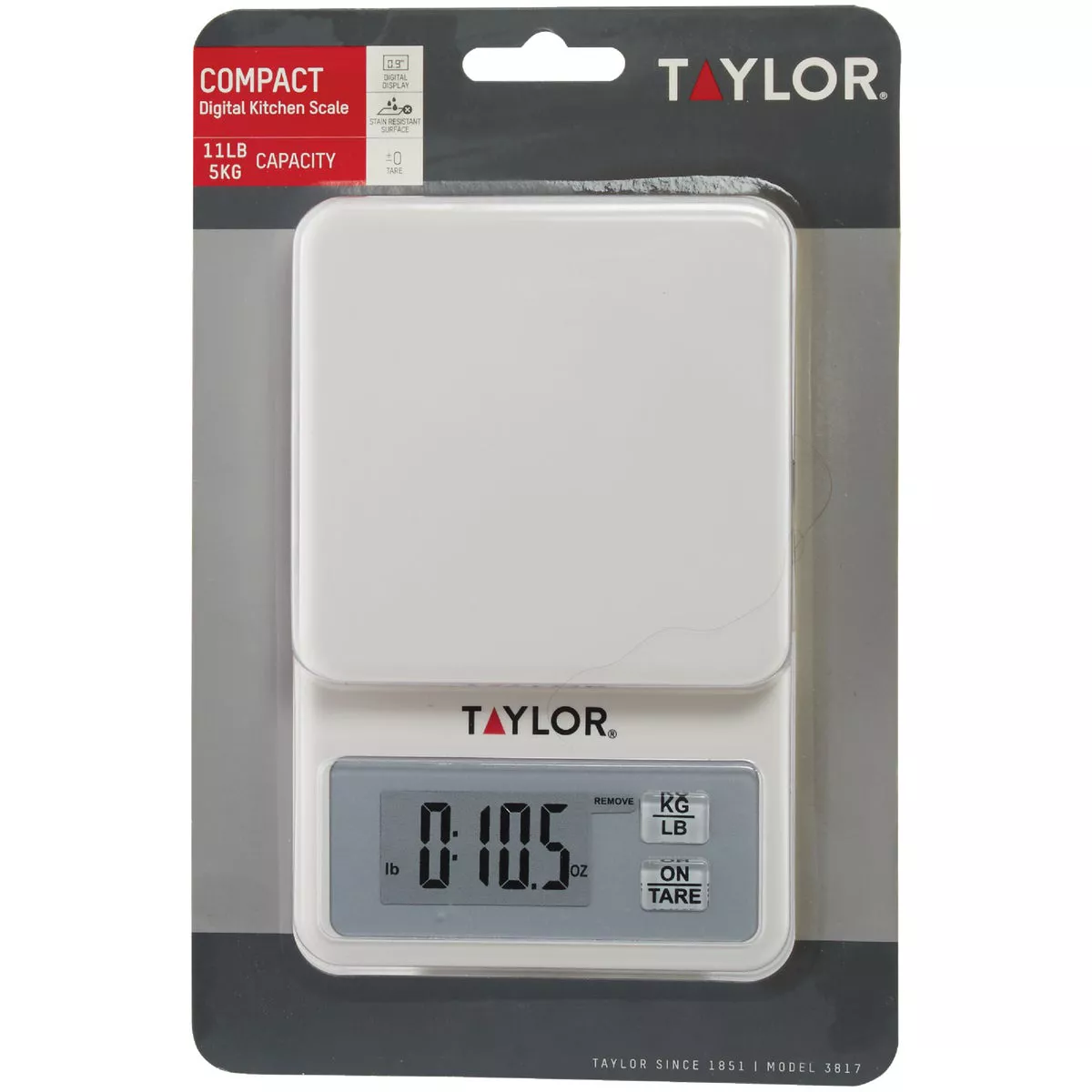 Taylor 11 Lb. White Compact Digital Food Scale - photo 2