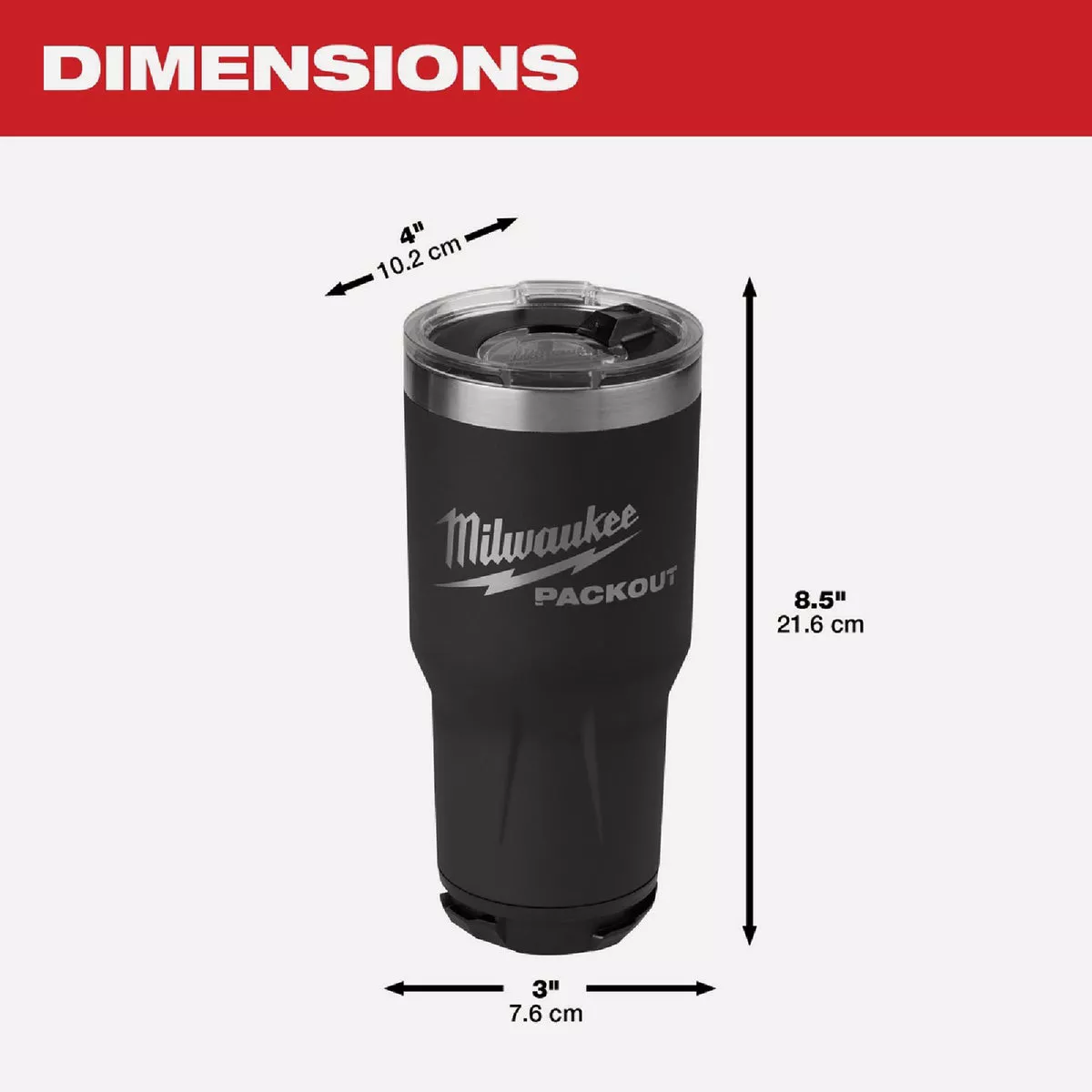 Milwaukee PACKOUT 30 Oz. Black Insulated Tumbler - photo 4