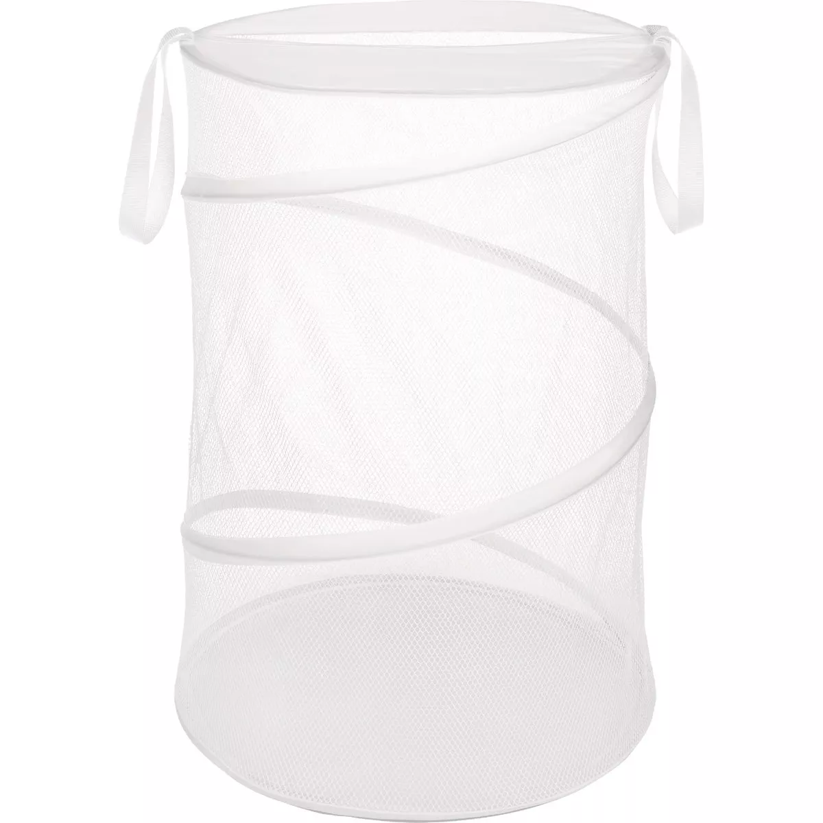 Whitmor 18 In. Dia. White Collapsible Laundry Hamper