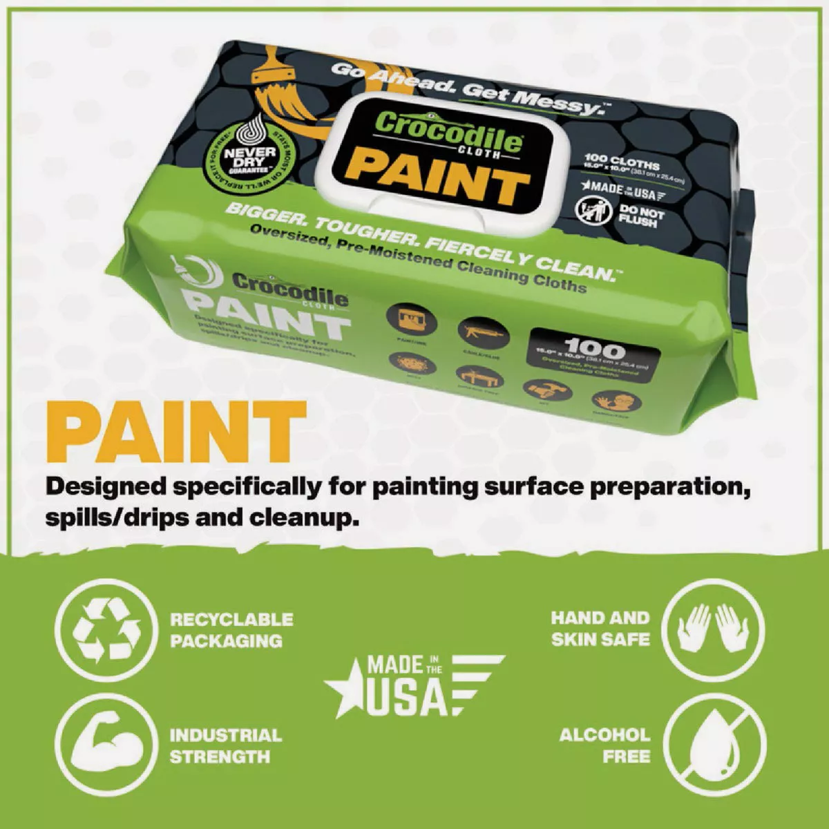 Crocodile Cloth Paint Cleaning Wipe (100-Count) - photo 2