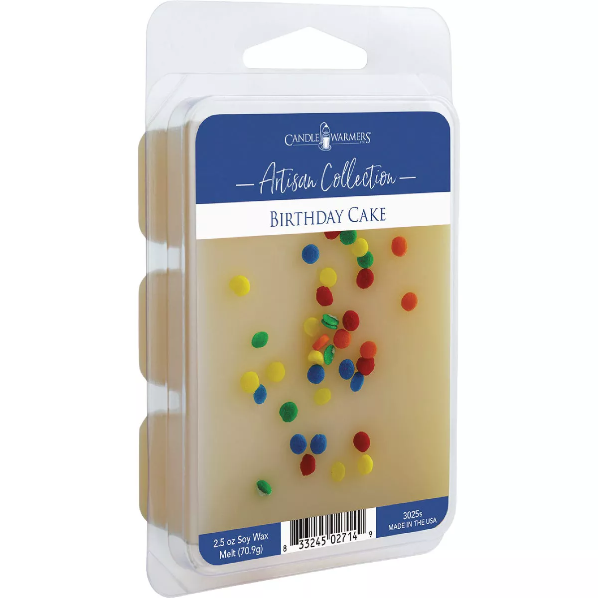 Candle Warmers 2.5 Oz. Artisan Wax Melts Birthday Cake (Sprinkle)