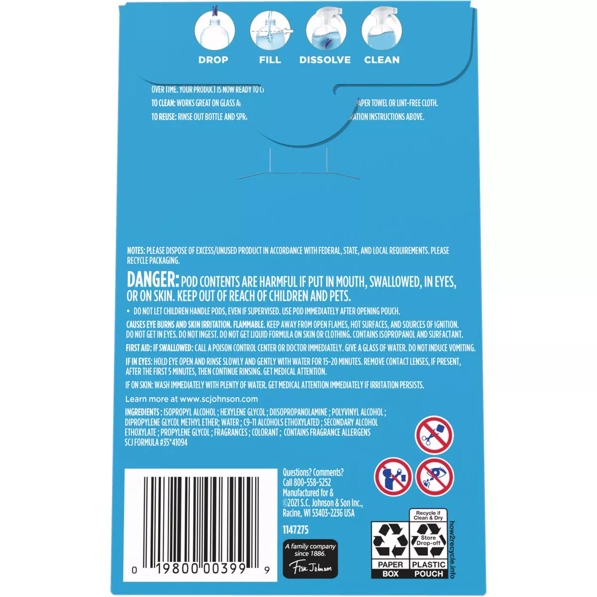 Windex Dissolve Glass Cleaner Concentrated Pod Refills (2-Pack) - photo 2