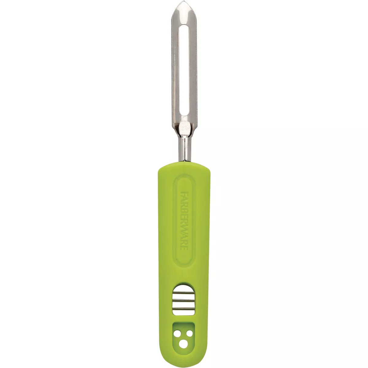 Farberware Classic Stainless Steel Peeler With Built-In Bean and Herb Slicer