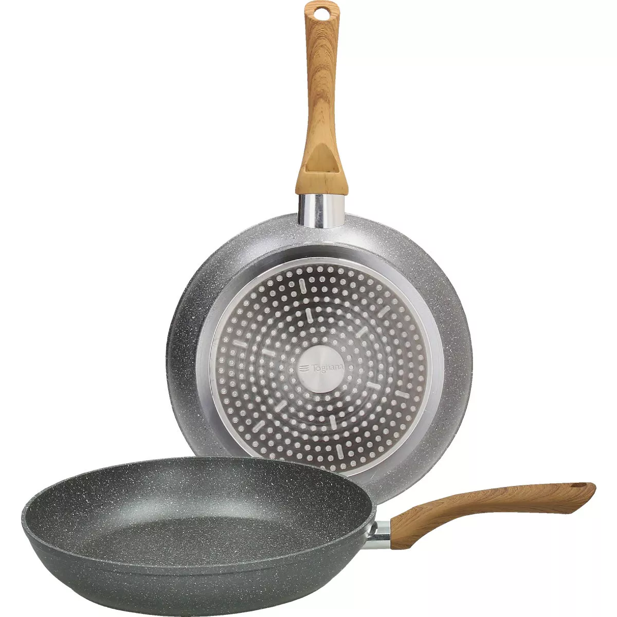 Tognana Wood & Stone Gray Metallic Frying Pan Set (2-Piece) - photo 3