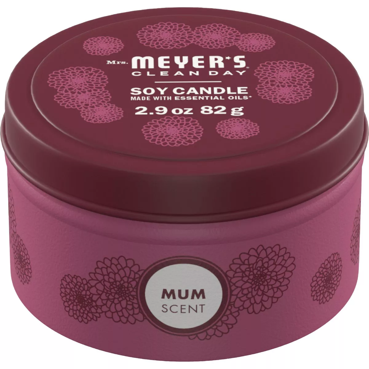 Mrs. Meyer's Clean Day 2.9 Oz. Mum Small Tin Fall Soy Candle