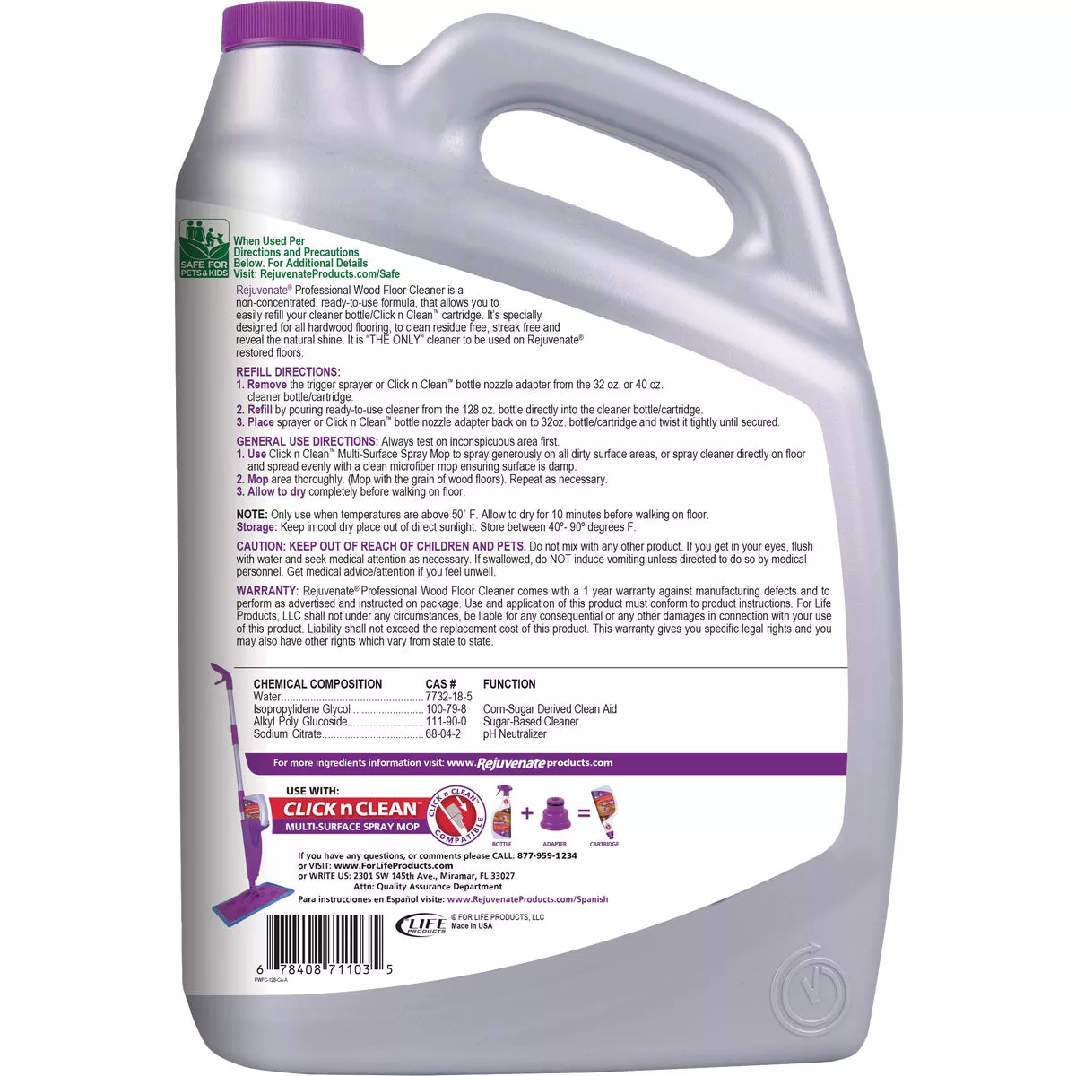 Rejuvenate 128 Oz. Wood Floor Cleaner Refill - photo 2