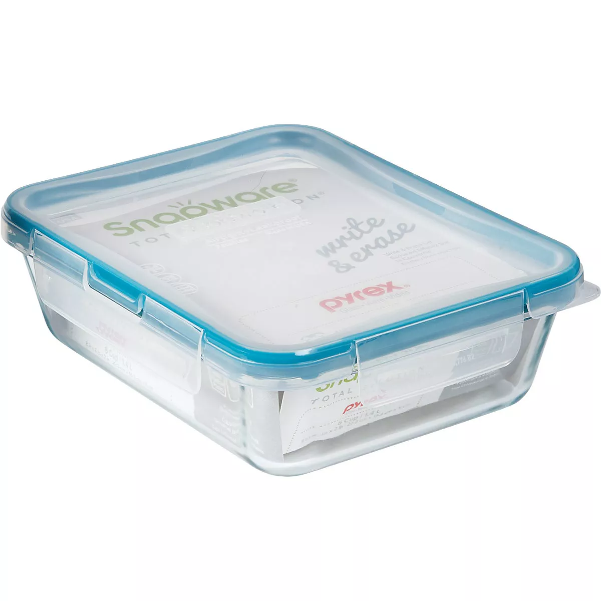 Snapware Total Solution 6-Cup Rectangle Pyrex Glass Storage Container with Lid - photo 2