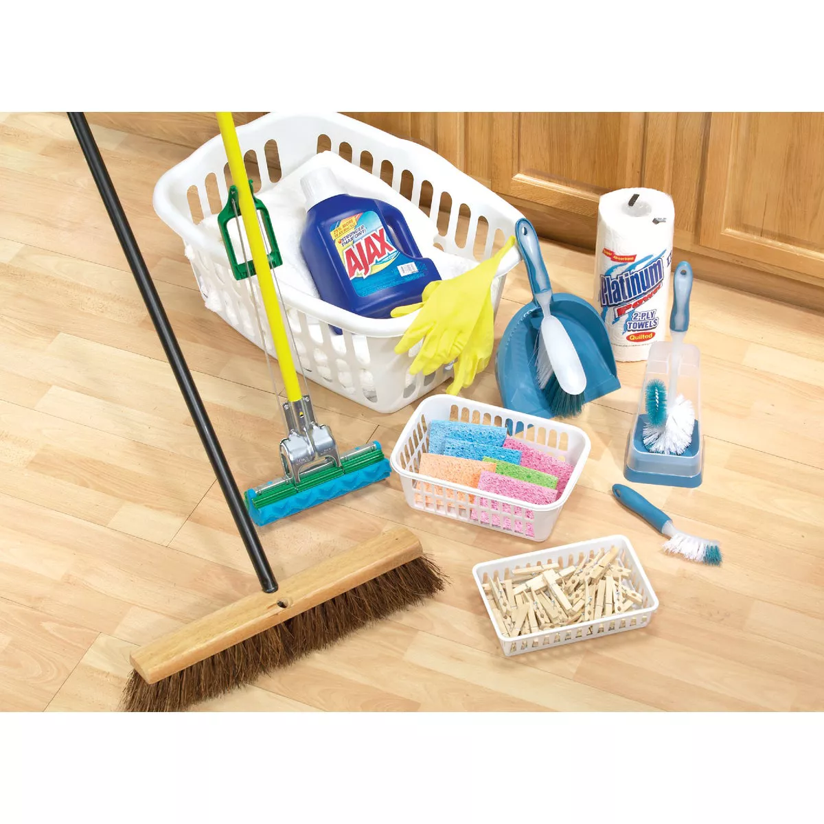 DQB 18 In. W. x 58 In. L. Metal Handle Garage & Patio Push Broom - photo 3