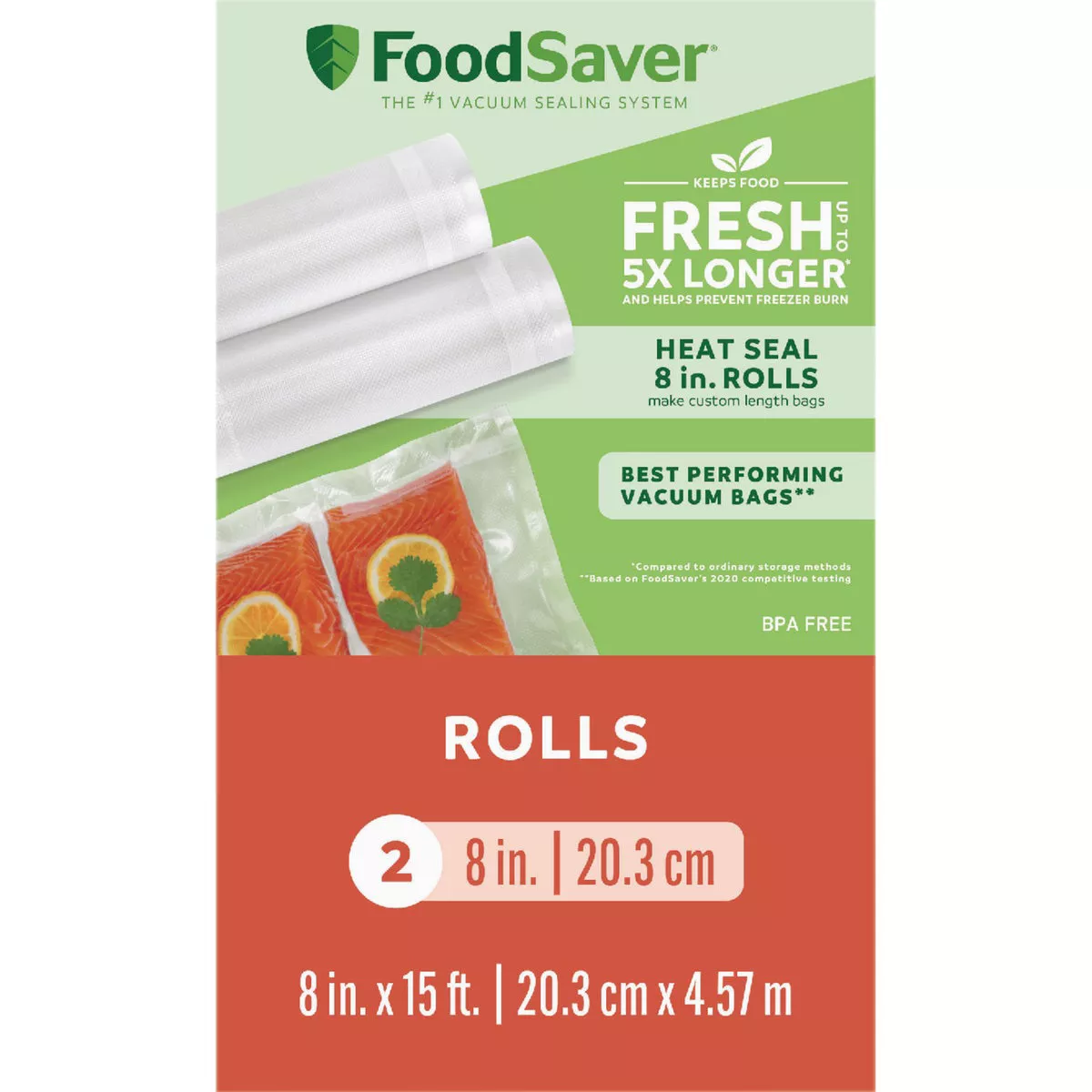 FoodSaver 8 In. x 15 Ft. Vacuum Seal Roll (2-Pack) - photo 3