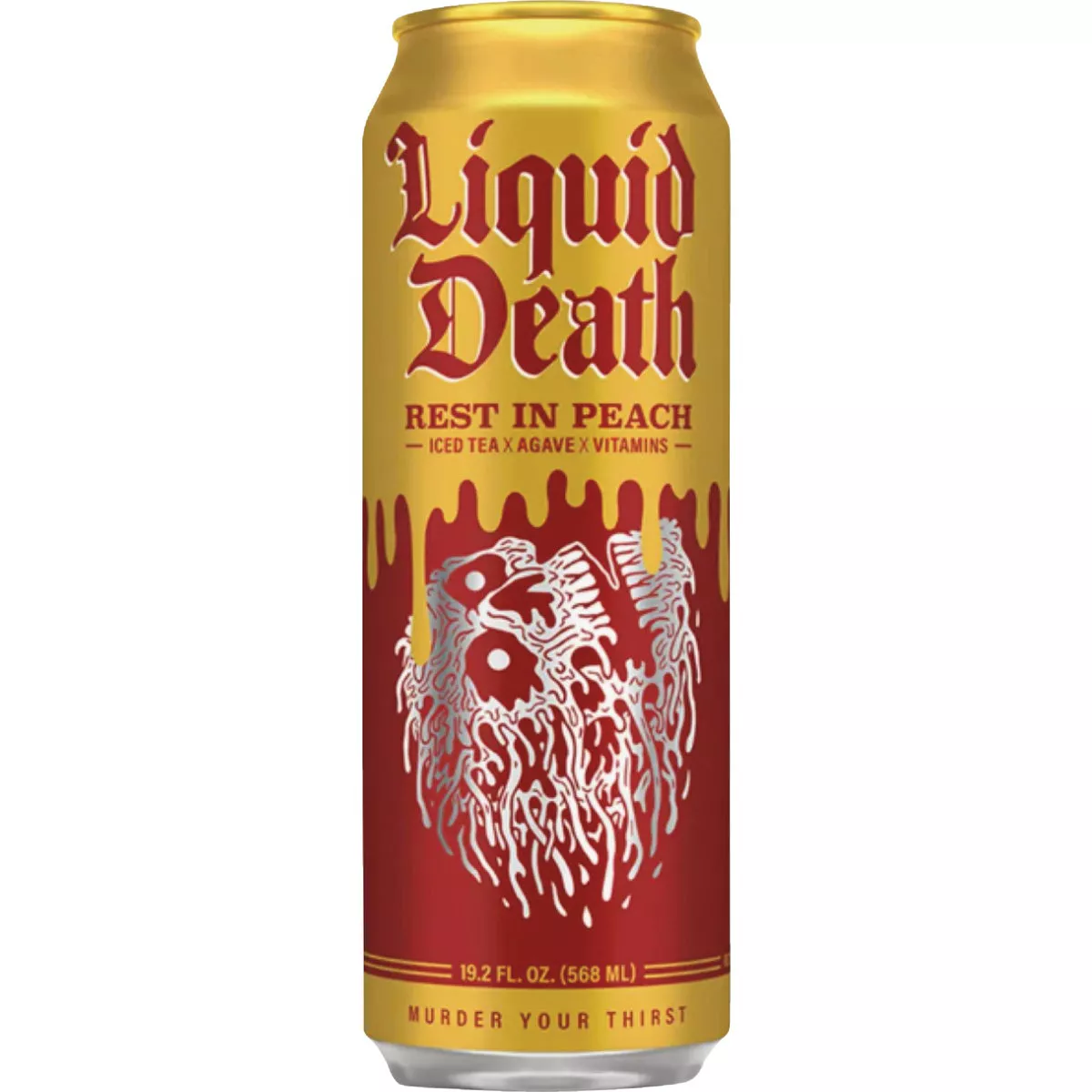 Liquid Death 19.2 Oz. Rest In Peach Iced Tea