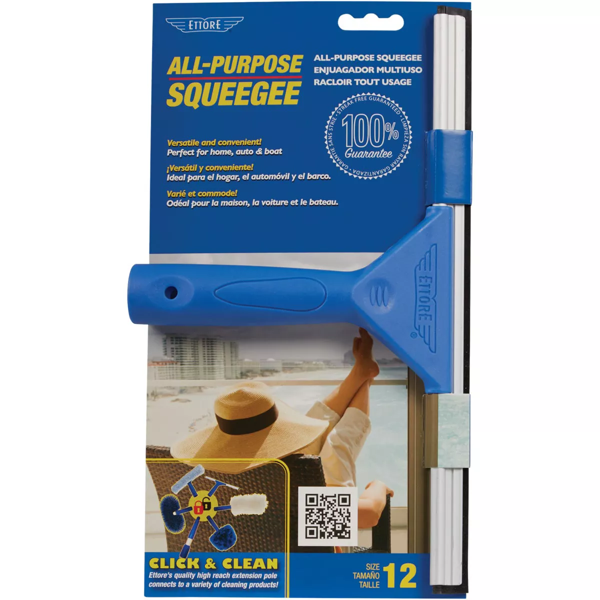 Ettore All Purpose 12 In. Rubber Squeegee
