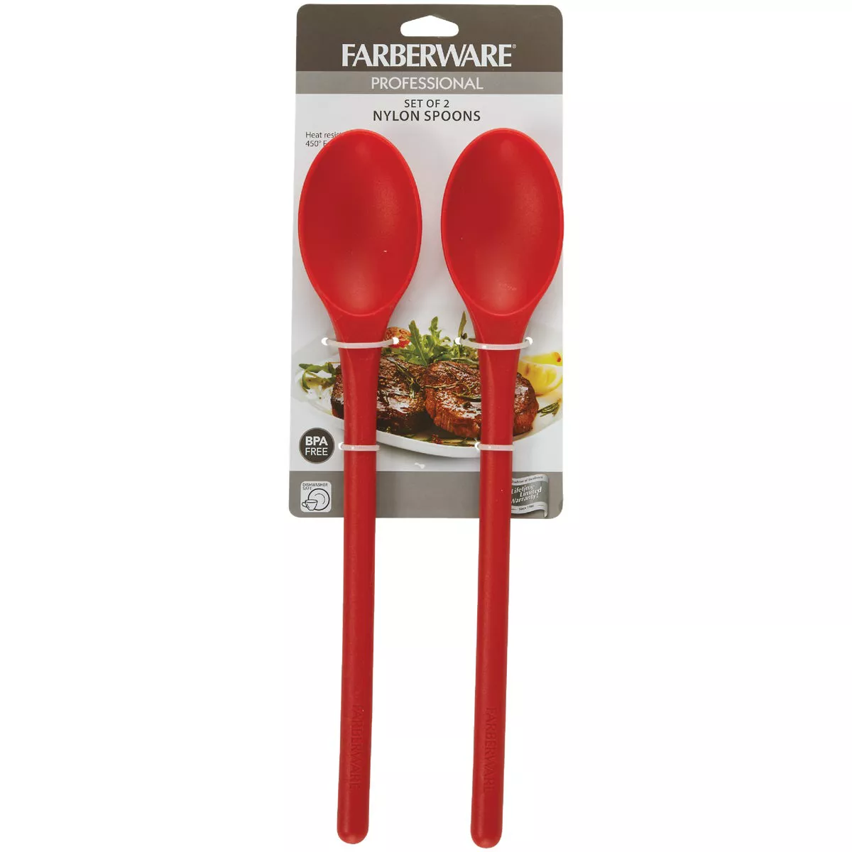 Farberware Pro Red Nylon Mixing Spoon (2-Piece) - photo 2