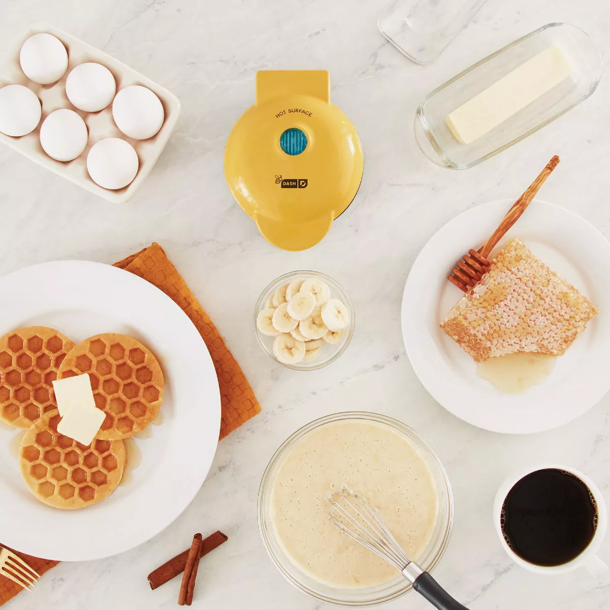 Dash 4 In. Honeycomb Mini Waffle Maker - photo 2