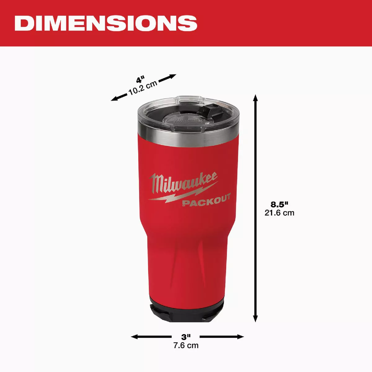 Milwaukee PACKOUT 30 Oz. Red Insulated Tumbler - photo 5