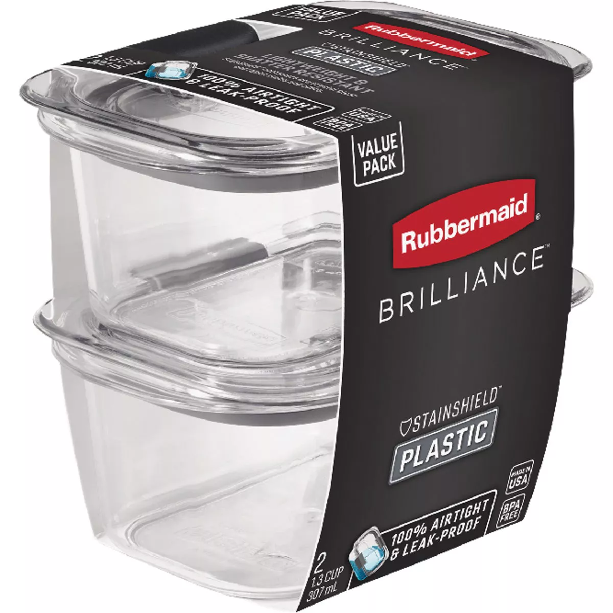 Rubbermaid Brilliance 1.3 C. Clear Rectangle Food Storage Container (2-Pack) - photo 5