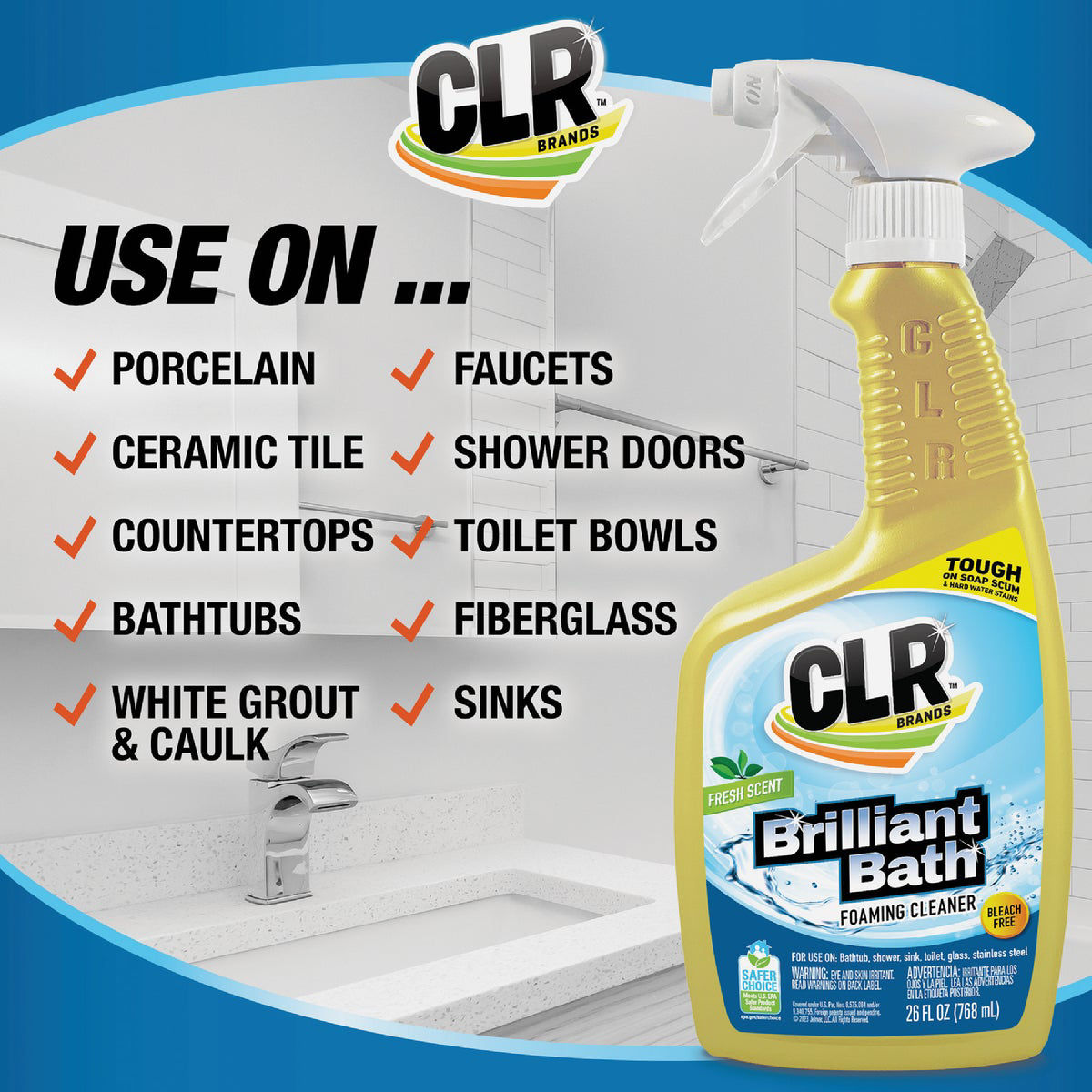 CLR 26 Oz. Brilliant Bath Fresh Scent Foaming Action Cleaner Do it Best