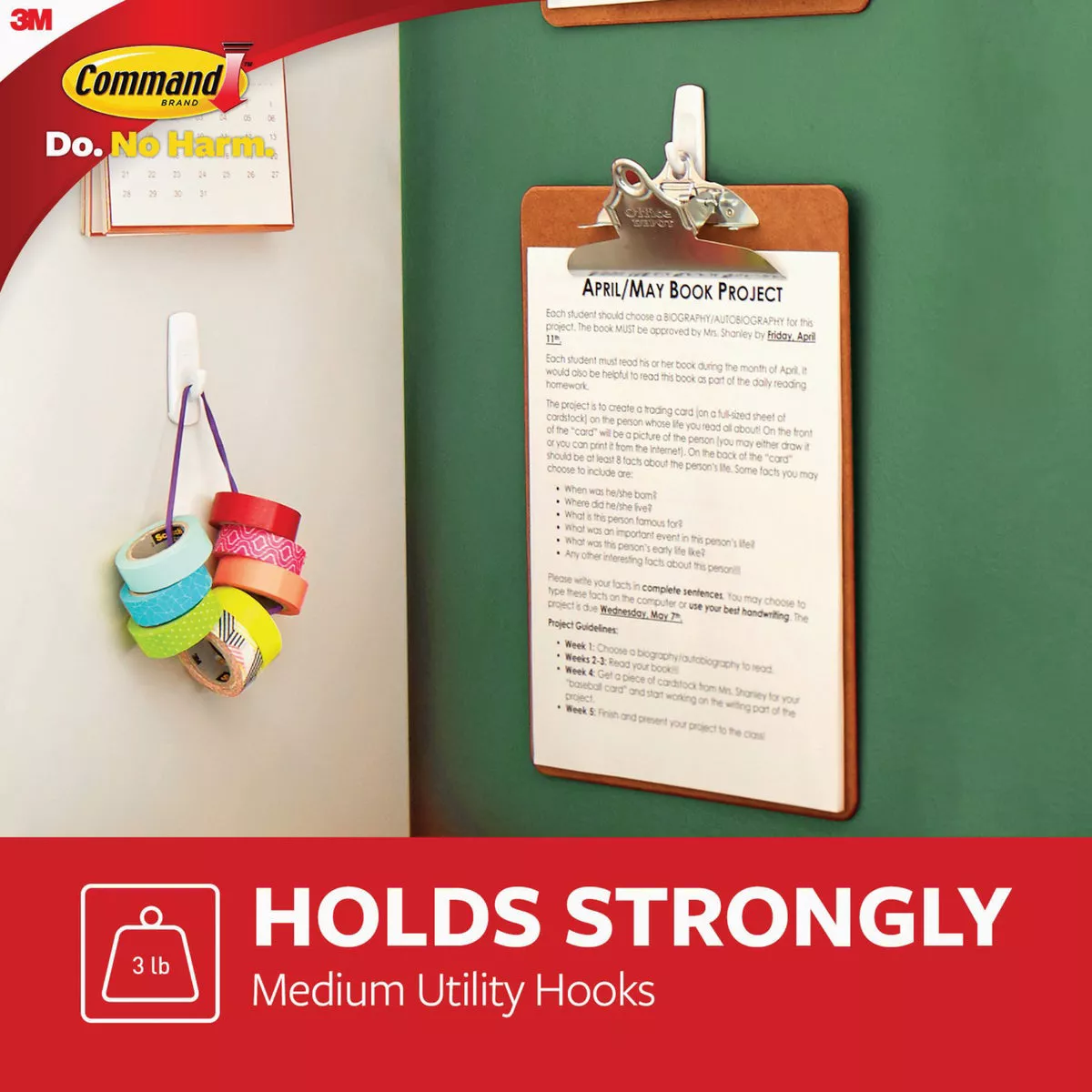 Command Medium Utility Hook, White, 2 Hooks, 4 Strips - photo 6