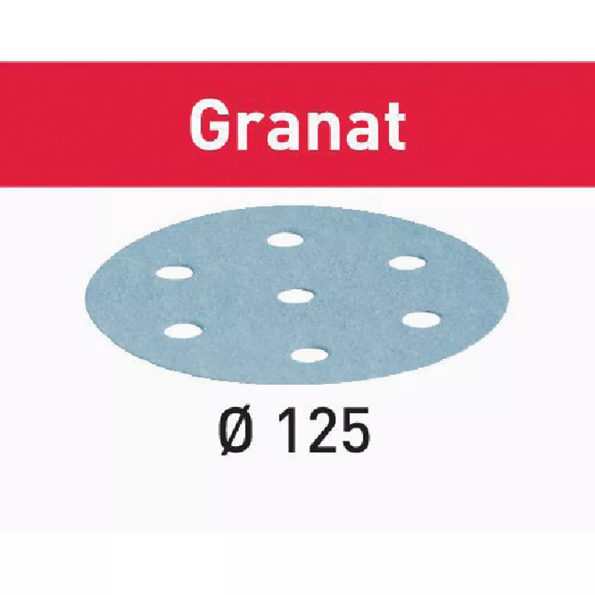 Festool STF D125/8 P60 GR/50 Granat Vented Sanding Disc (50-Pack)-