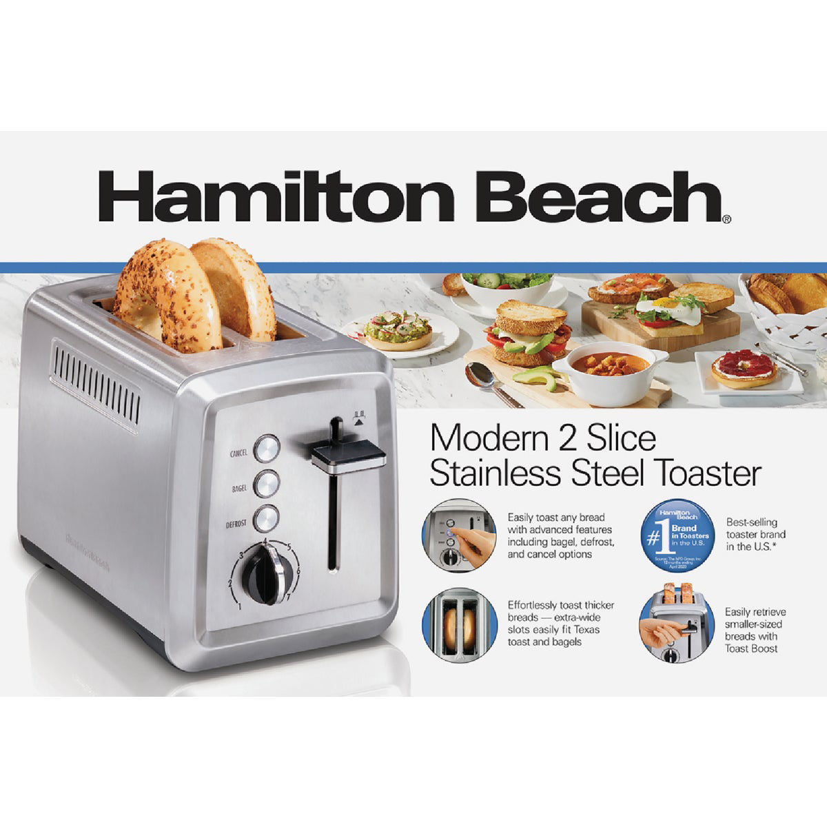 Hamilton Beach 4-Slice Stainless Steel Toaster in the Toasters
