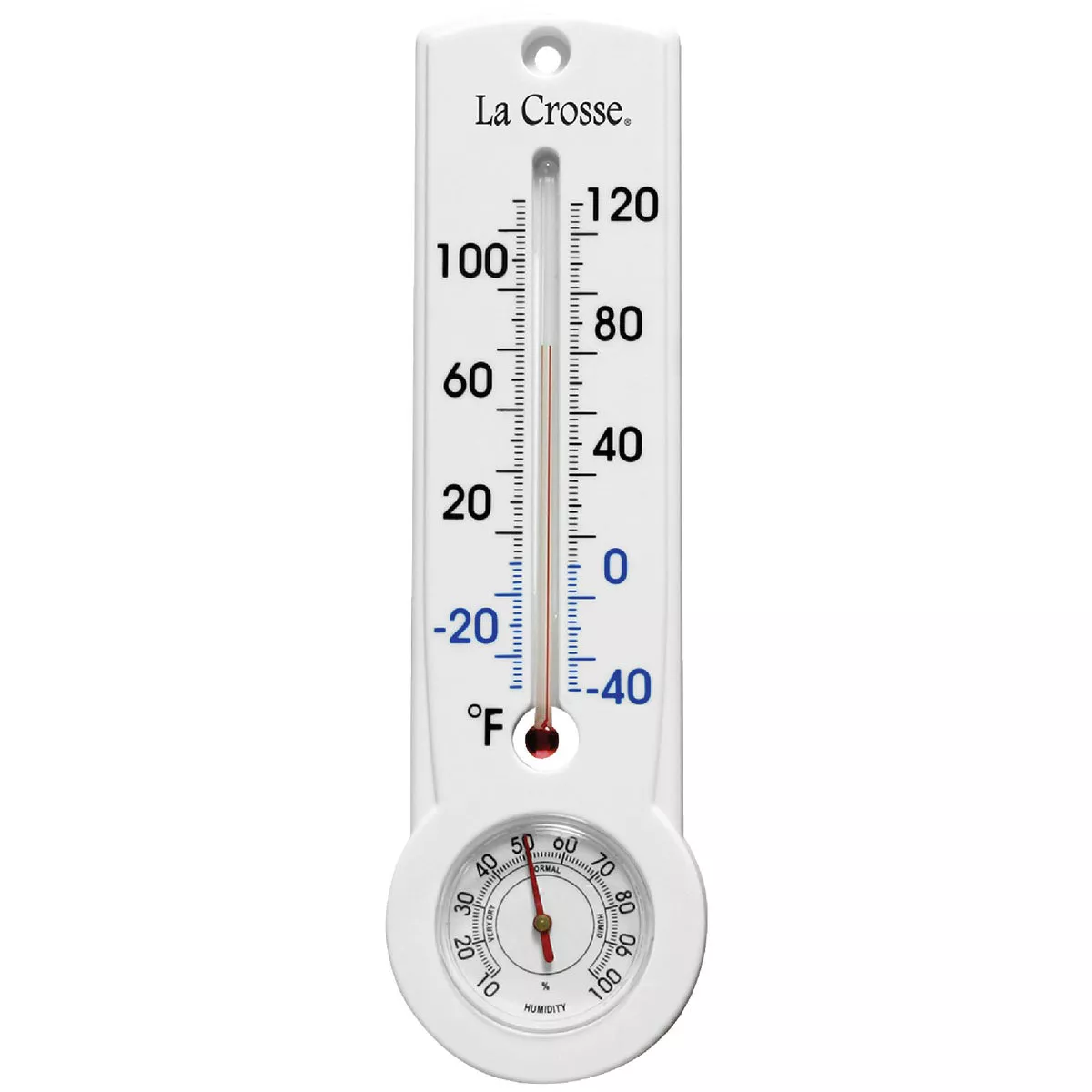 La Crosse Technology Fahrenheit & Celsius Analog -40 to 120 F; -40 to 50 C Hygrometer & Thermometer