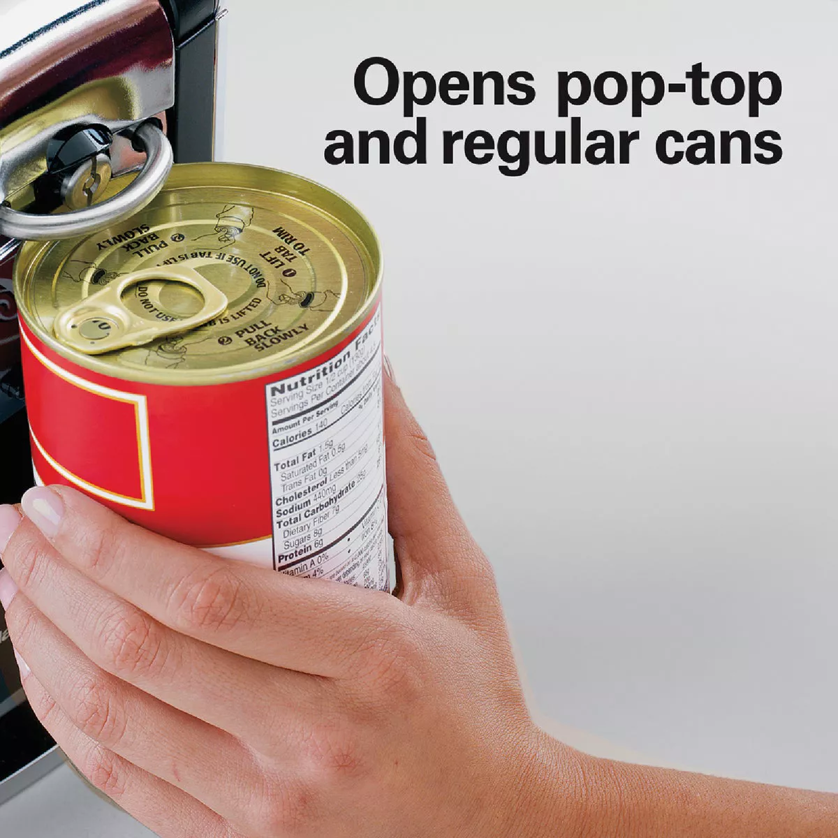 Hamilton Beach Smooth Touch Chrome Electric Can Opener with Easy-Touch Opening Lever - photo 5