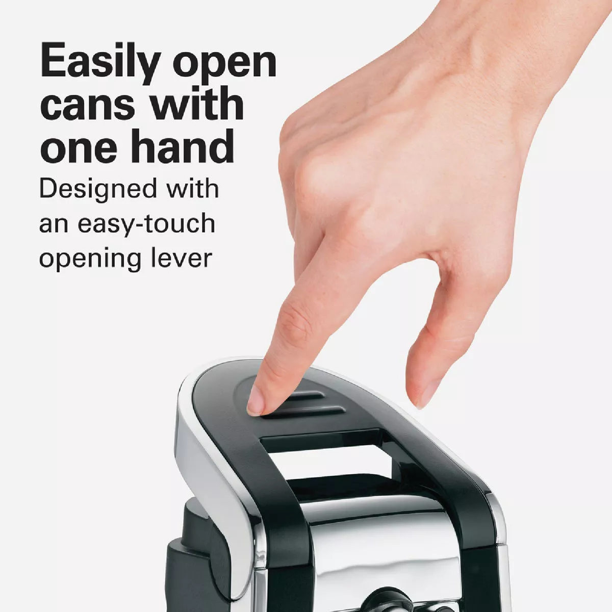 Hamilton Beach Smooth Touch Chrome Electric Can Opener with Easy-Touch Opening Lever - photo 4