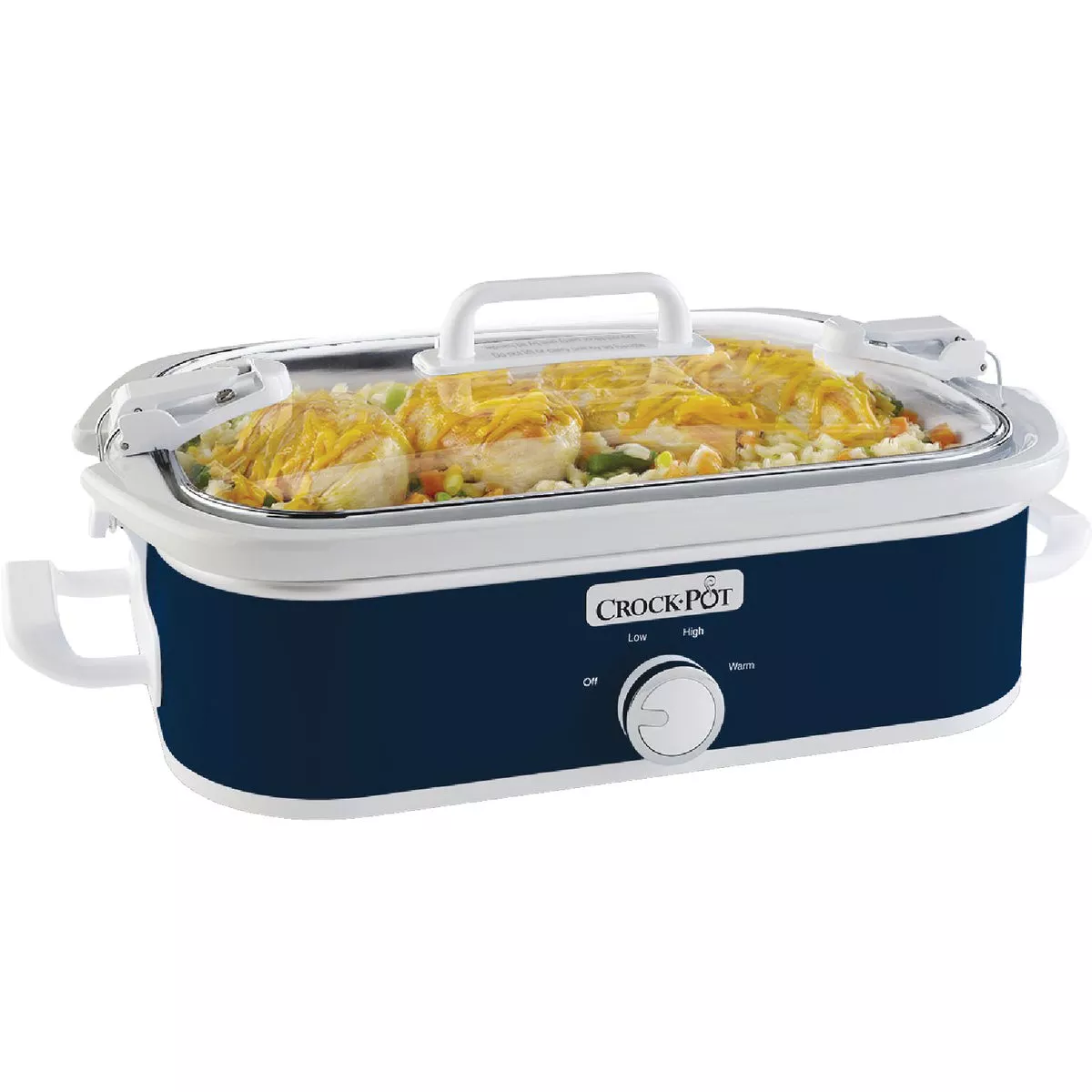 Crock-Pot Casserole Crock 3.5 Qt. Navy Blue Slow Cooker