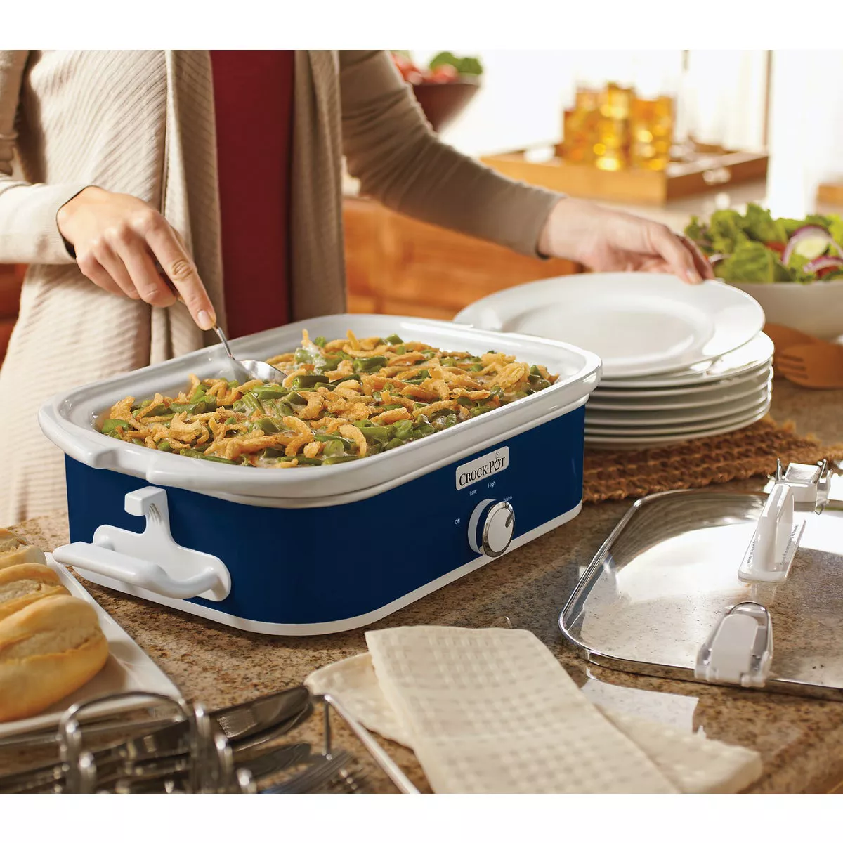 Crock-Pot Casserole Crock 3.5 Qt. Navy Blue Slow Cooker - photo 3