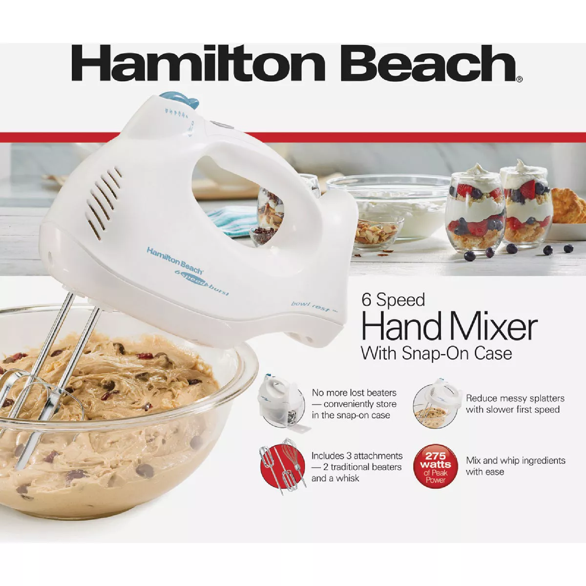 Hamilton Beach 6-Speed White Hand Mixer - photo 2