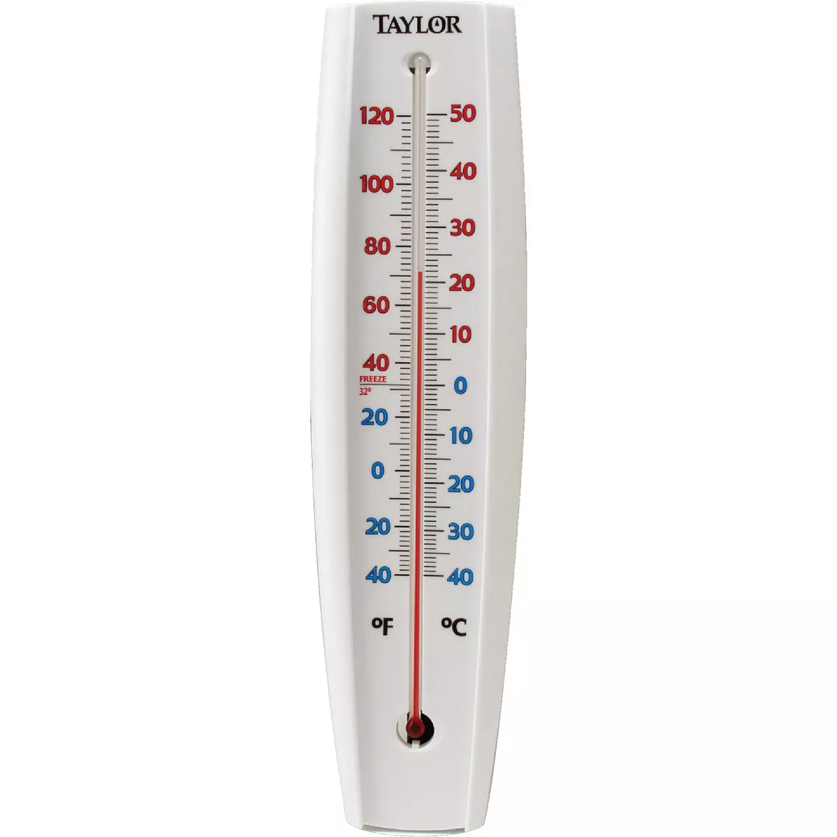 Taylor 3-1/4" W x 14-1/2" H Rustproof Tube Indoor & Outdoor Thermometer