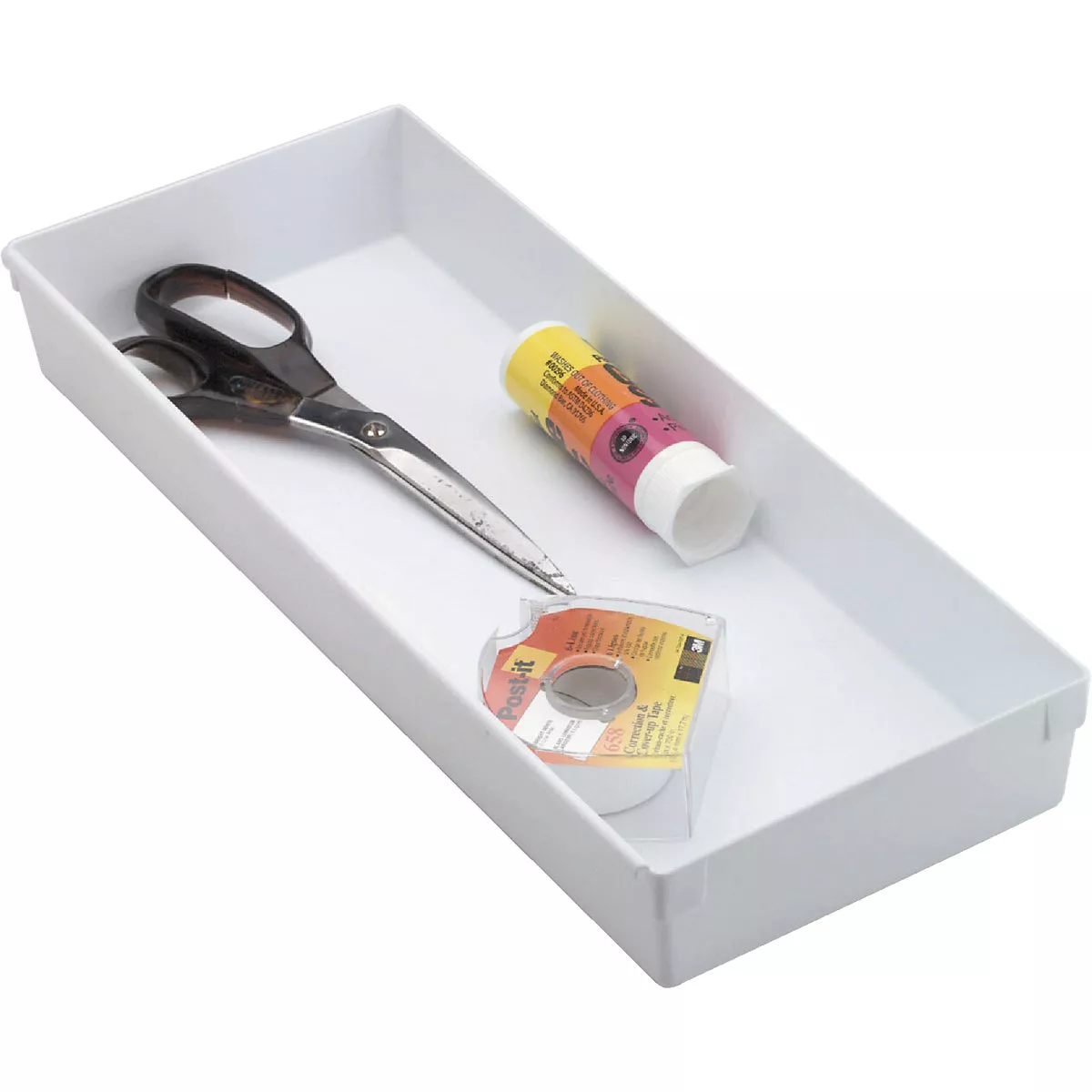 Rubbermaid 6 In. x 15 In. x 2 In. White Drawer Organizer Tray