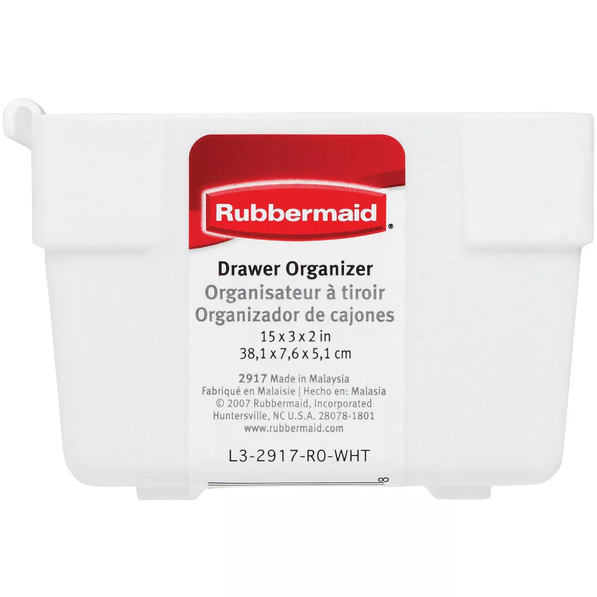 Rubbermaid 3 In. x 15 In. x 2 In. White Drawer Organizer Tray - photo 2